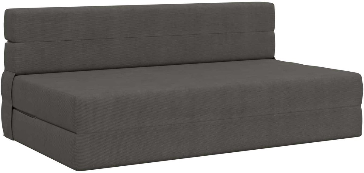 vidaXL Vouwbare - Sofa - Bed - Donkergrijs - 152 - x - 86,5 - x - 60 - cm - Stof