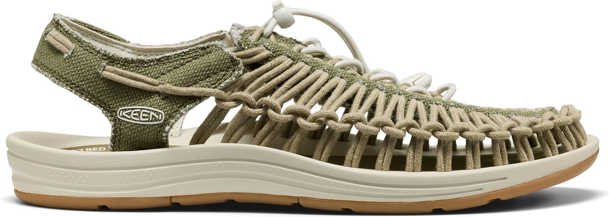 Keen Uneek Canvas Heren Sandalen Martini /Birch Groen