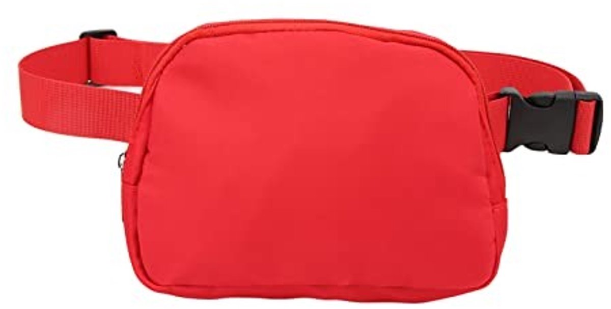 aladdien - Nylon Heuptasje - Waterdicht - Verstelbare Riem - Rood - Mode Ritszakken - Geschikt voor Dames - Trendy Heuptas