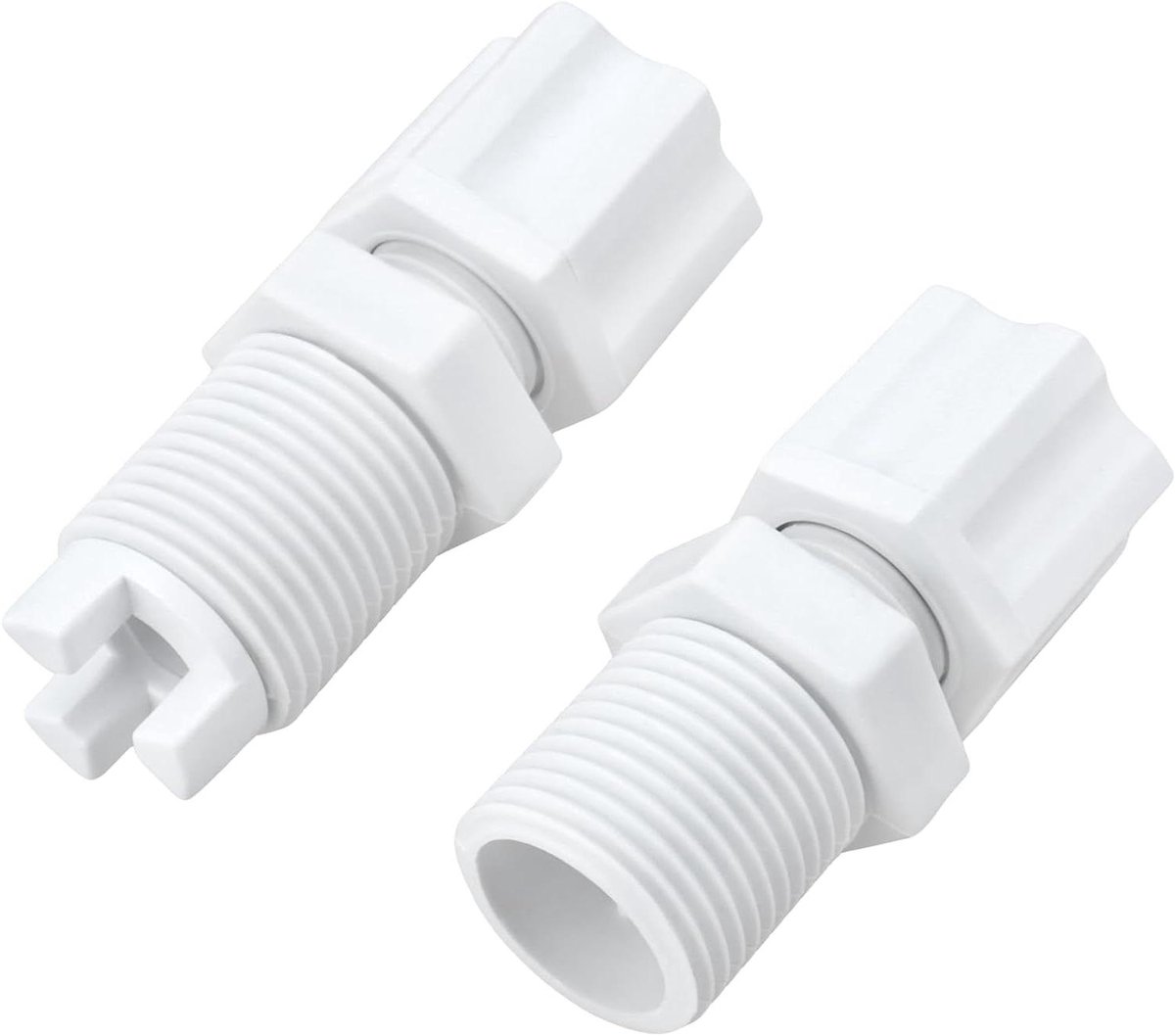 Terugslagklep Set - Inlaat Fitting - Zwembad Onderhoud - Directe Vervanging - 2 Stuks - Wit