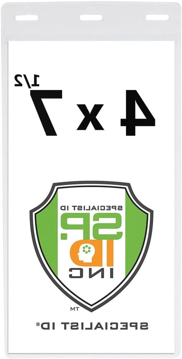 Verticale Badgehouder - Grote ID Kaarthouder - Evenementen Toegang - Oversized Formaat - 4x7 Inch - Transparant