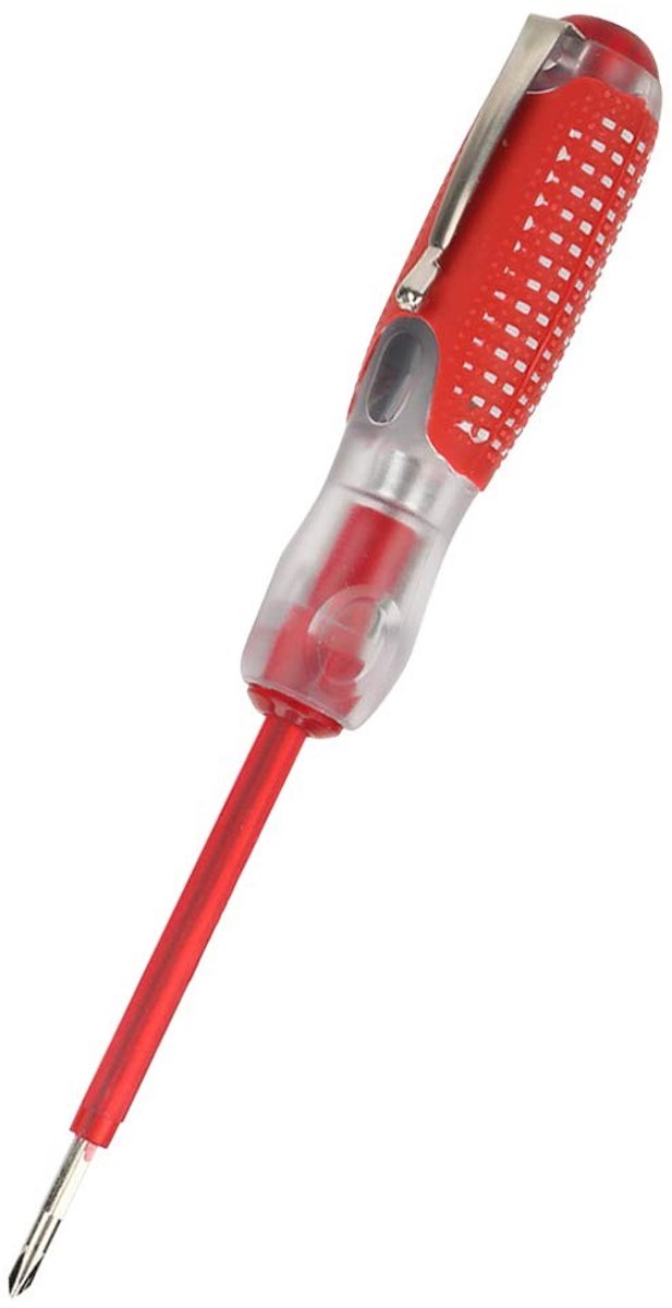 Golden crown - Teststiftschroevendraaier - Spanningstester - Antislip Handvat - Rood - Elektrische Testschroevendraaier - Veilig in gebruik - Geschikt