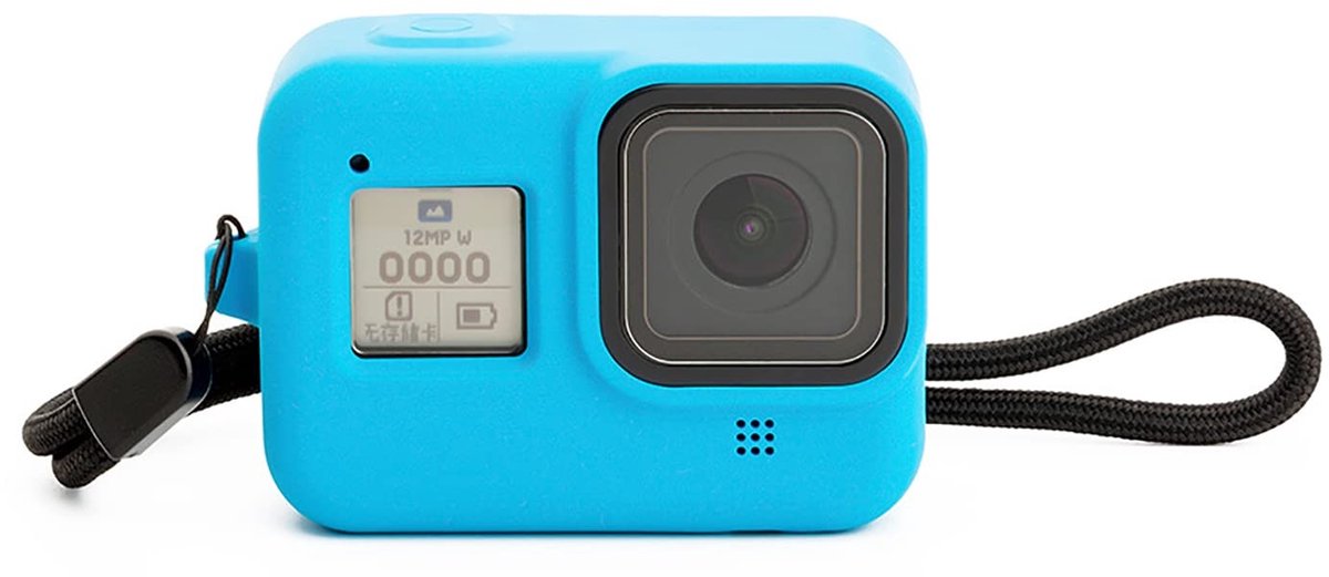 VT Goods - Camera Siliconen Case - Beschermende Cover - Blauw - Voor GoPro 10/GoPro 9 - Extra bescherming tegen krassen - Inclusief lens cap