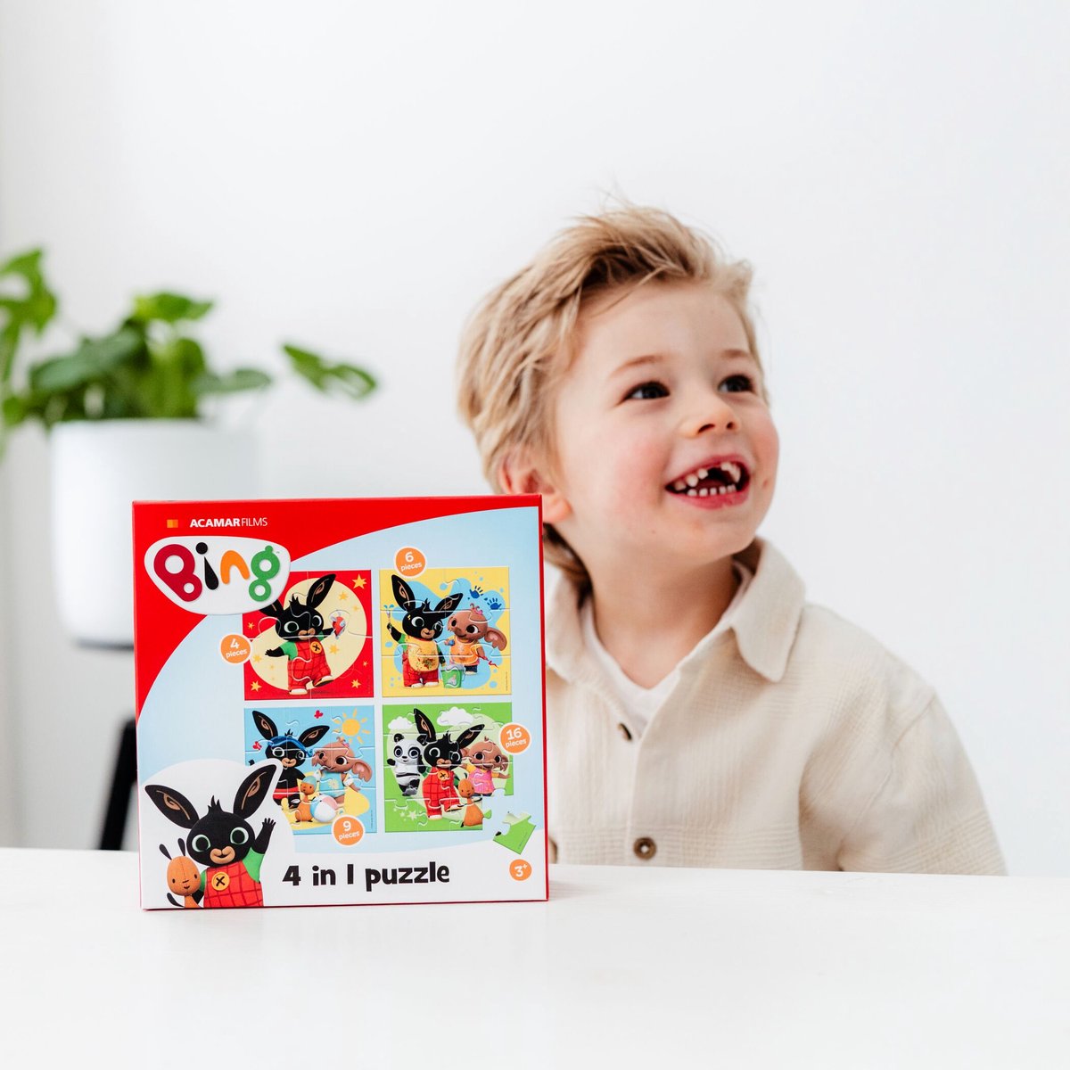 Bing puzzel 4 in 1 educatief peuter speelgoed - kinderpuzzel 4x6x9x16 stukjes leren puzzelen - cadeautip puzzel 3 jaar en ouder - Bambolino Toys — afbeelding 11