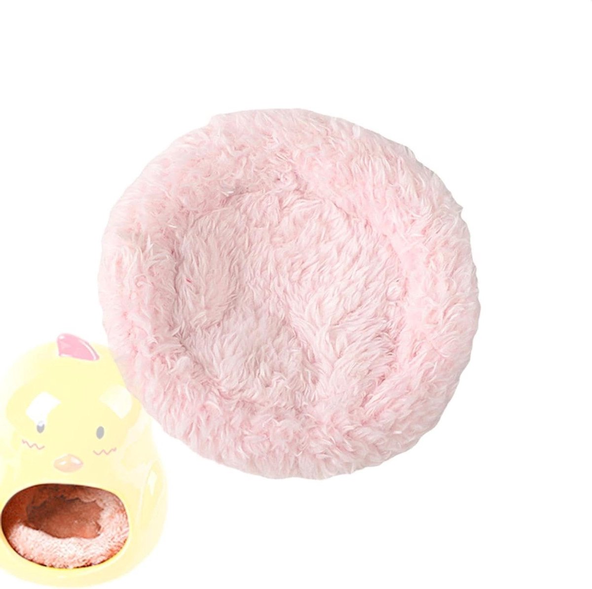Warm vogelnest - Katoenen bed - Comfortabel nestelen - Zacht pluizig materiaal - 11 cm diameter - Donkerbruin