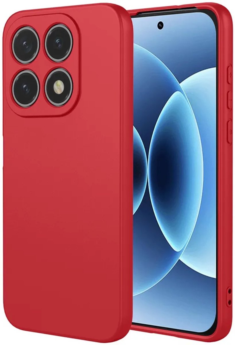 Hoesje geschikt voor Xiaomi 17 - Phonesta Soft Silk Silicone Back Cover - Rood