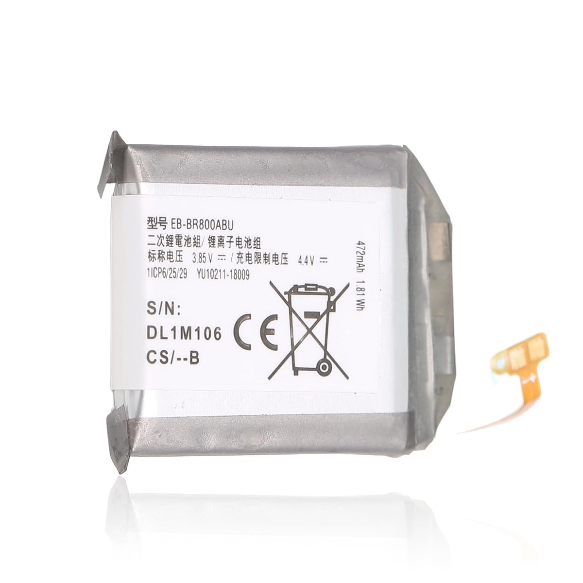 Golden crown - Horlogebatterij - 472mAh Vervangen - Meerdere Beveiligingen - 3,85V - Smart Watch-Batterij - DIY-reparatie - Geschikt voor S4 46 Mm