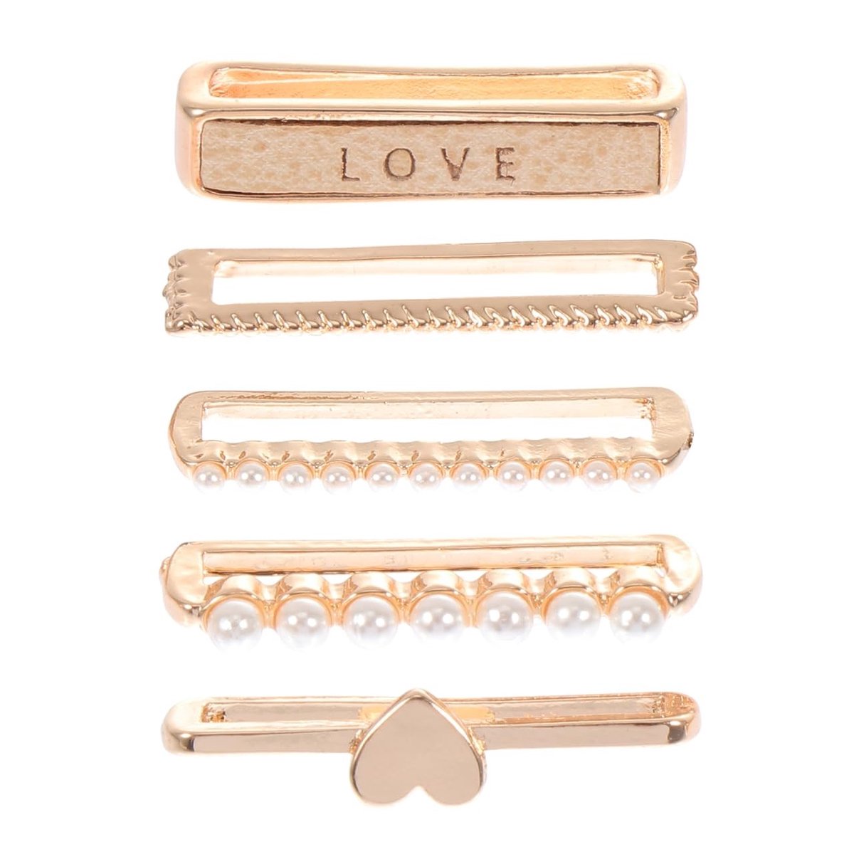 aladdien - Horlogebandjes - Decoratieve Ringstrikken - 5 Stuks - Goud - Charms - Accessoires Voor Horloge - Geschikt Voor Diverse Horloges