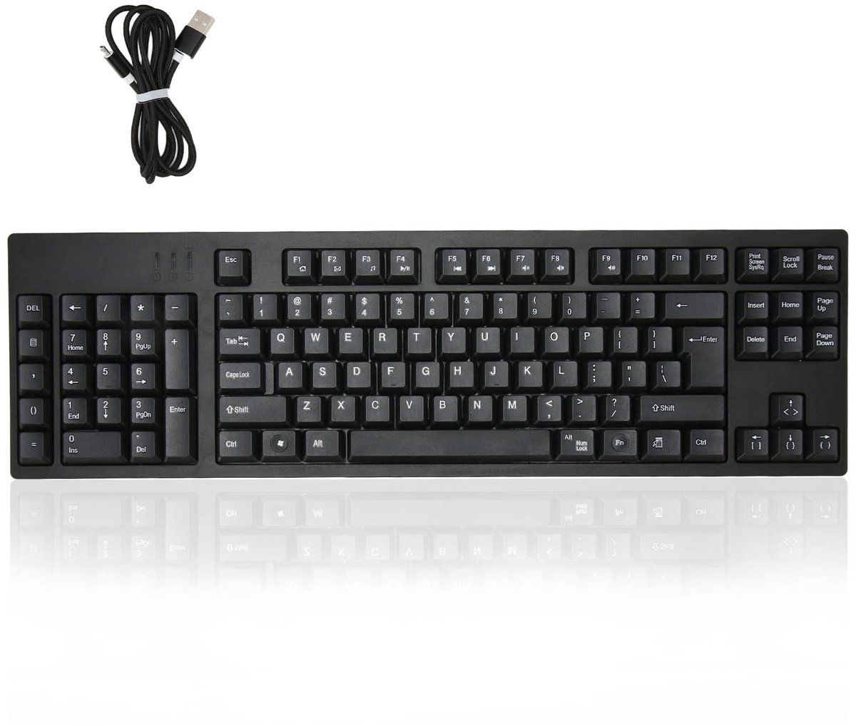 Golden crown - Ergonomisch Linkshandig Toetsenbord - 109 Toetsen - USB Bedraad - Comfortabel Typen - Toetsenbord voor Kantoor en Thuis - Geschikt voor