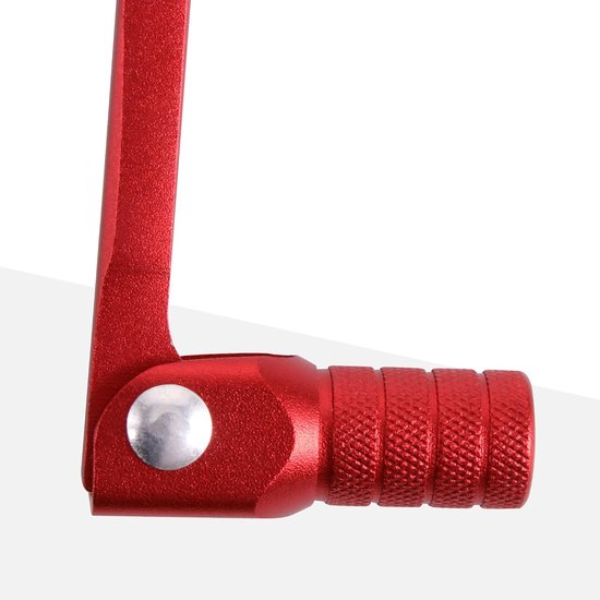 Schakelhendel Motorfiets - Vouwbare Versnellingspook - Trekken en Schakelen - Aluminiumlegering Duurzaam - 12mm Installatiegat - Rood van Merkloos — afbeelding 3
