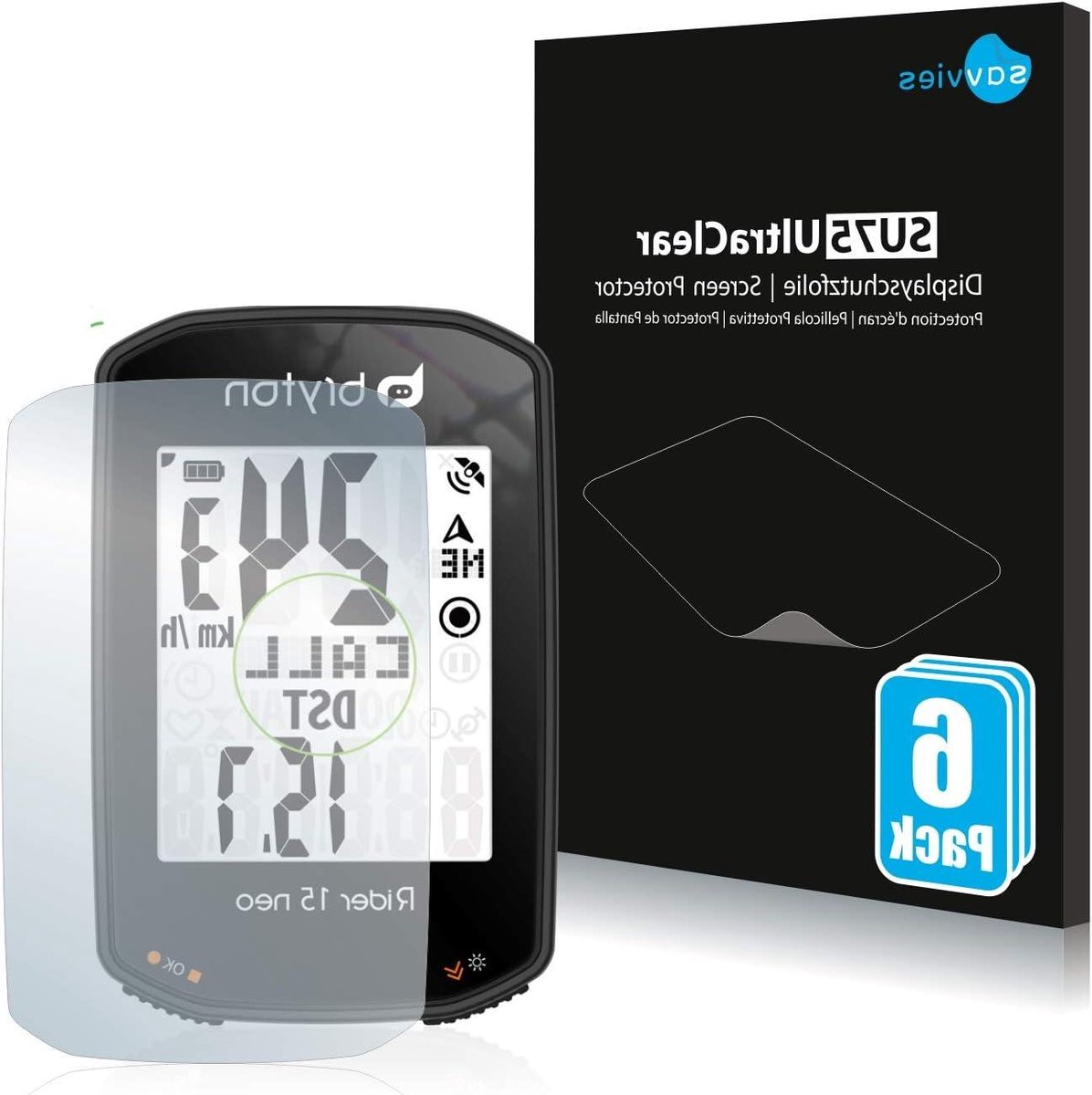 Schermbeschermers - Display folie - Fietscomputer Beschermen - Zes stuks - 15 inch - Helder