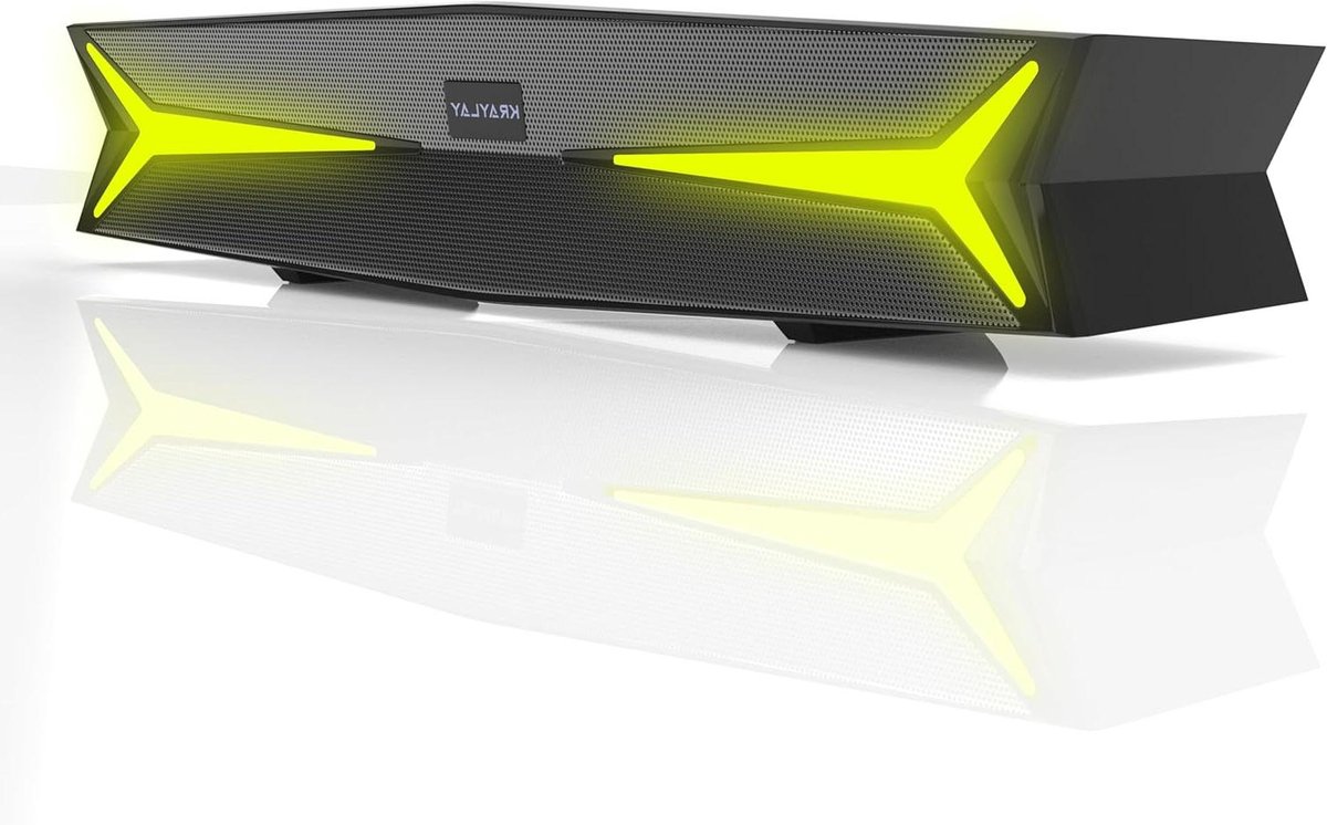 Desktop Soundbar - Computer Speaker - Film en Muziek - Dynamische RGB Verlichting - 155 inch - Zwart