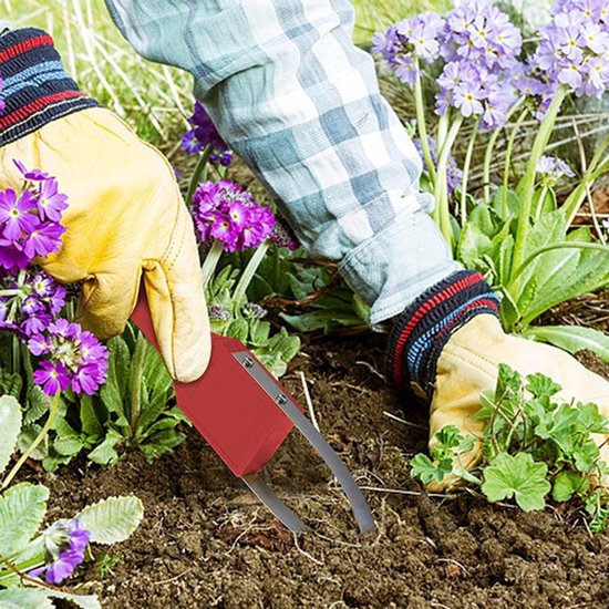 Handwieder - Onkruidpincet - Rood - Draagbare tuinier Handwieder - Tuinieren Wiedgereedschap - Wiedmachine - Handmatig wiedgereedschap - Roestvrijstalen wiedmachine — afbeelding 5