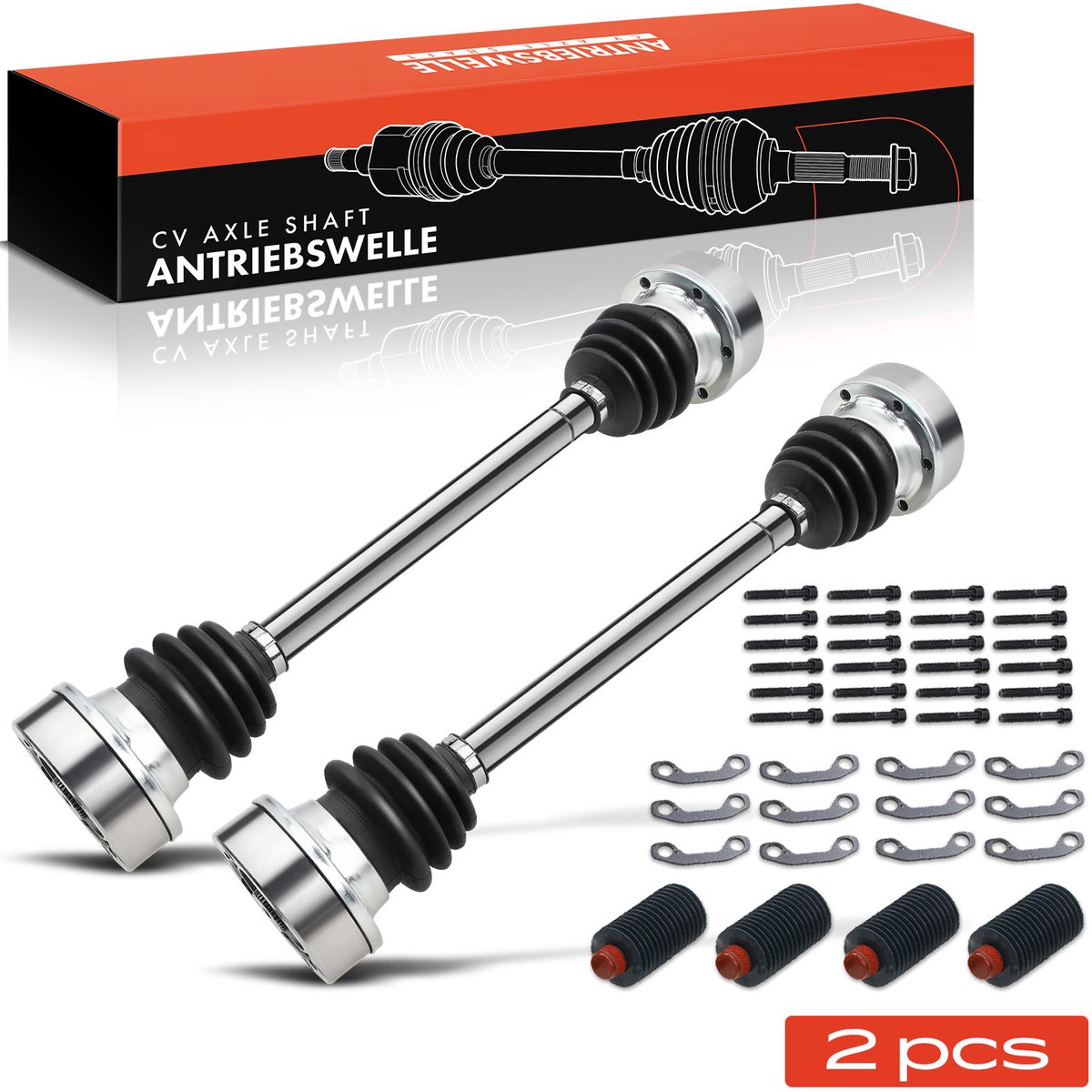 Frankberg 2x Aandrijfas Achteras voor VW Transporter III