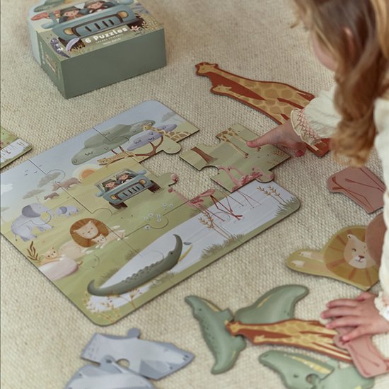 Little Dutch 6 Puzzels FSC - Safari Friends van Little Dutch — afbeelding 5