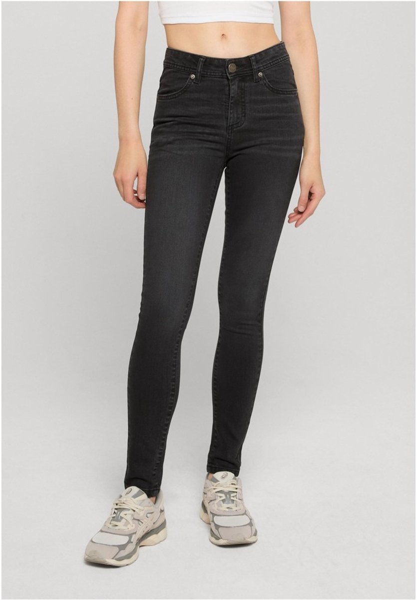 Urban Classics Ladies Skinny Fit Jeans 29 Katoen Zwart
