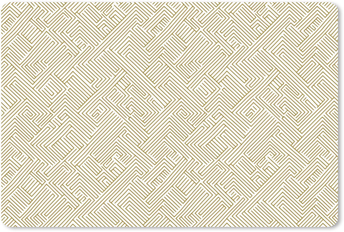 Muismat 13x8 cm - Mousepad Geometrisch - Lijnen - Groen - Muismatten