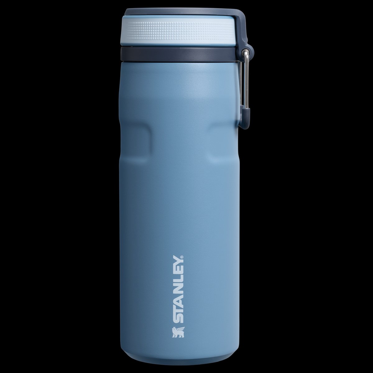Stanley Twist Flip 2.0 Waterfles met draaidop met springveer 0.47L - 10 Uur Koud - 2 Dagen Koud Met IJs - Roestvrijstalen Drinkfles - BPA Vrij - Lekvrij - Vaatwasserbestendig - Black