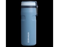 Stanley Twist Flip 2.0 Waterfles met draaidop met springveer 0.47L - 10 Uur Koud - 2 Dagen Koud Met IJs - Roestvrijstalen Drinkfles - BPA Vrij - Lekvrij - Vaatwasserbestendig - Black