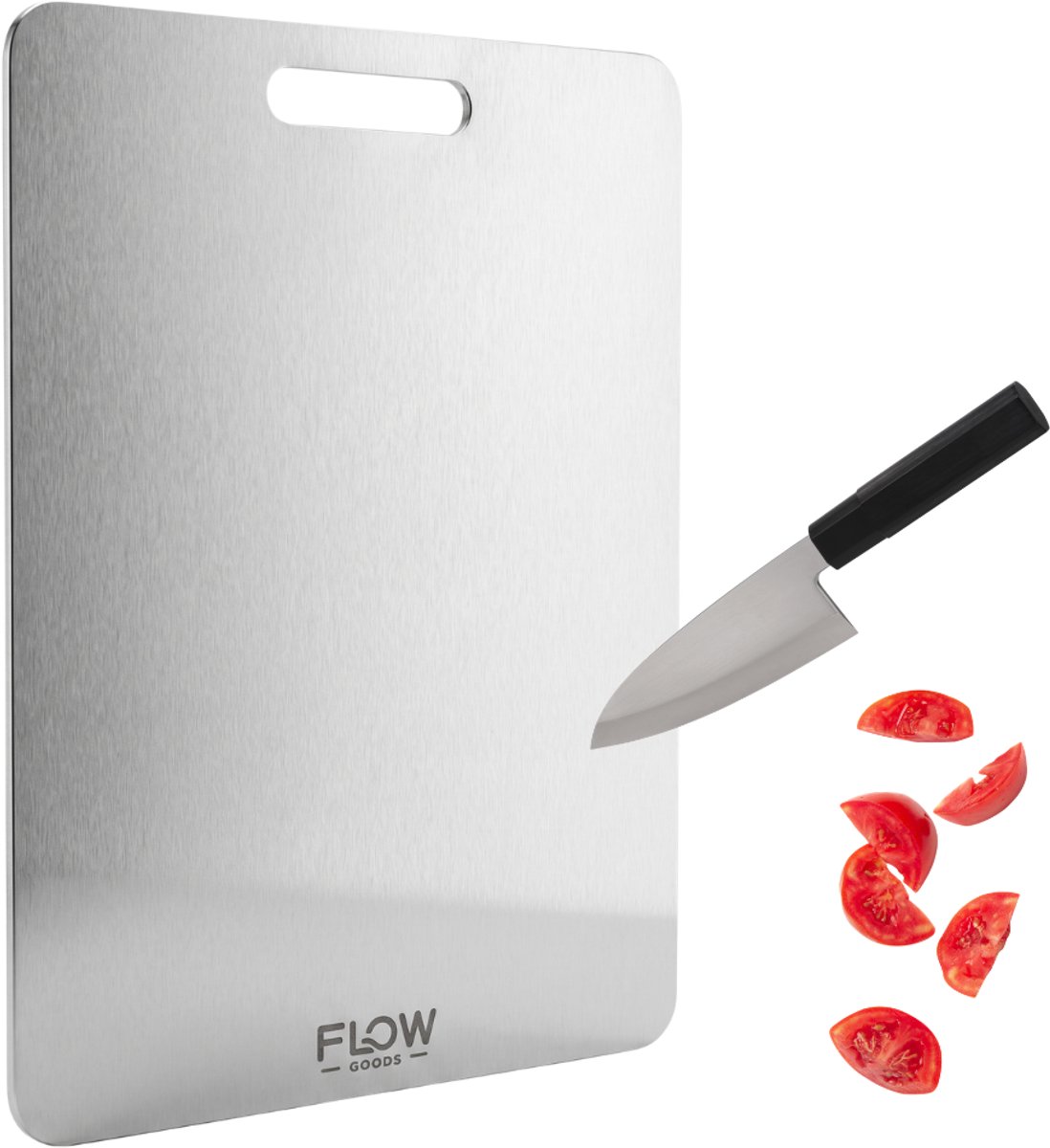 Flow Goods RVS Snijplank - Snijplanken - Roestvrij Staal - Microplastic Vrij - Geur- en Smaakneutraal - Vaatwasserbestendig