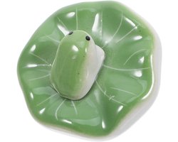 Aquarium Decoratie - Drijvend Beeldje - Aquarium Verfraaien - Veilig Keramiek - 5.5 cm - Lichtgroen