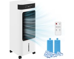 Mini Airco - Mobiele Airco - Luchtkoeler 3-in-1 - Verdampingskoeler - Waterreservoir 7 l - Oscillatie 48° - 3 snelheden - 3 standen - Timer 1-12 h - Woonkamer - Wit