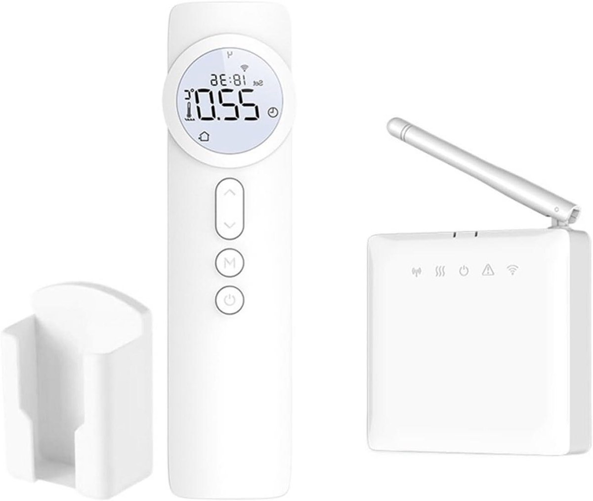 Draadloze Thermostaat - Slimme Regelaar - Verwarming Instellen - App en RF Bediening - 200m Bereik - Set Storage box