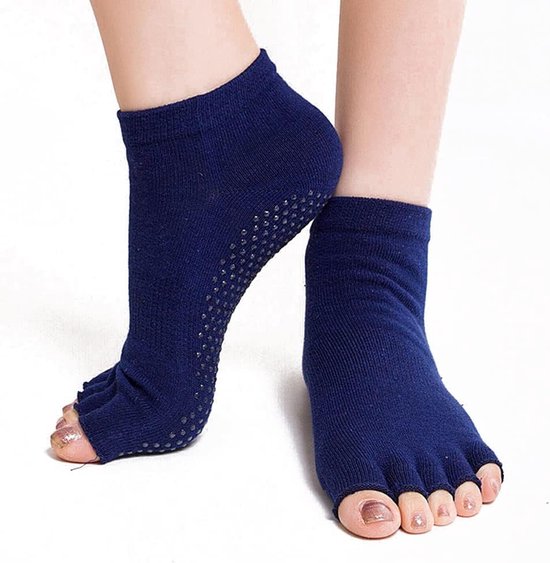 Sportsokken - Open Teensokken - Yoga Pilates - Antislip Zolen - One Size - Meerdere Kleuren — afbeelding 3