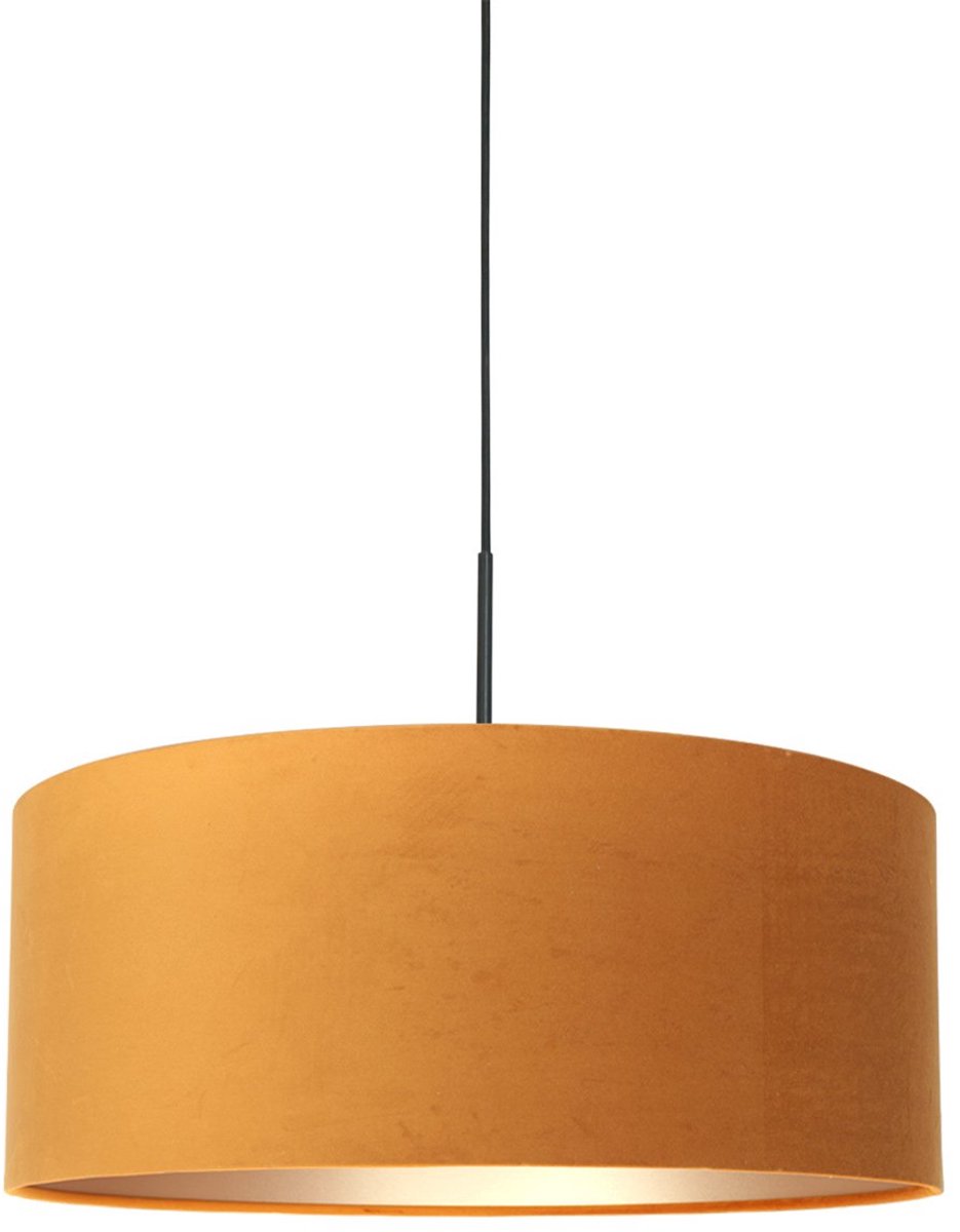 Steinhauer Hanglamp Sparkled Light 8158zw Zwart Gouden Kap