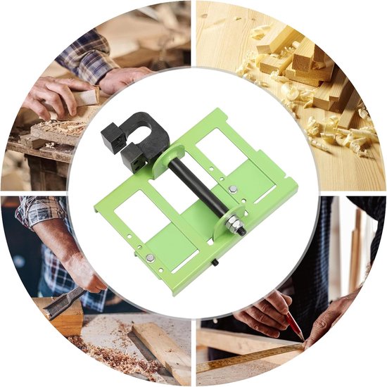 Kettingzaag Molen - Houtbewerking Opzetstuk - Precisie Hout Zagen - Verstelbare Breedte - 5-15 cm Bereik - Groen — afbeelding 5