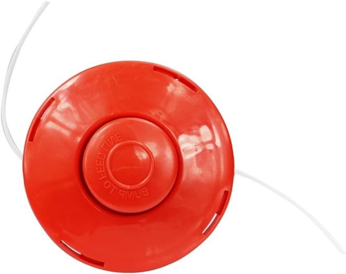 Trimmerkop Vervanging - Universele Spoel - Gazon Onderhoud - Dubbele Nylon Lijn - 112 mm Buitendiameter - Rood