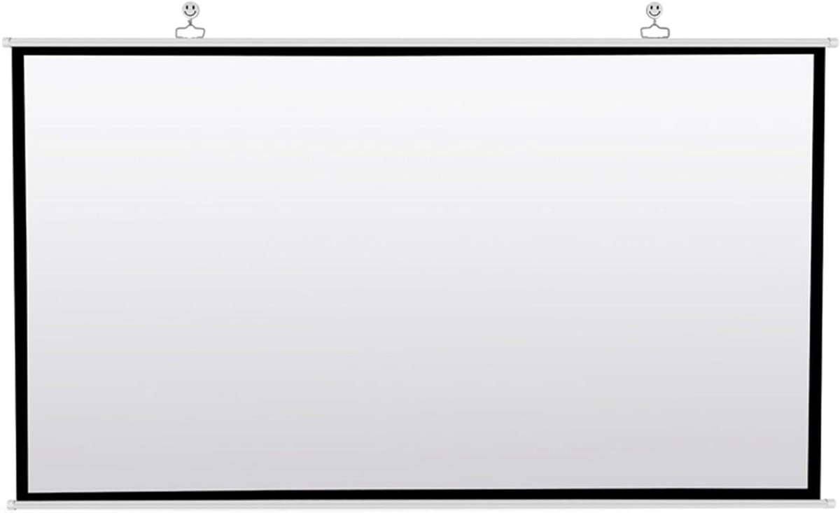 Draagbaar Projectiescherm - Thuisbioscoop Scherm - Films Kijken - Kreukvrij Polyester - 159 x 90 cm - Wit
