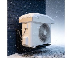 Warmtepomp Hoes Buitenunit - Airco Condensator Cover - Apparatuur Beschermen - Zonder Boren Installatie - Universele Passing - Grijs