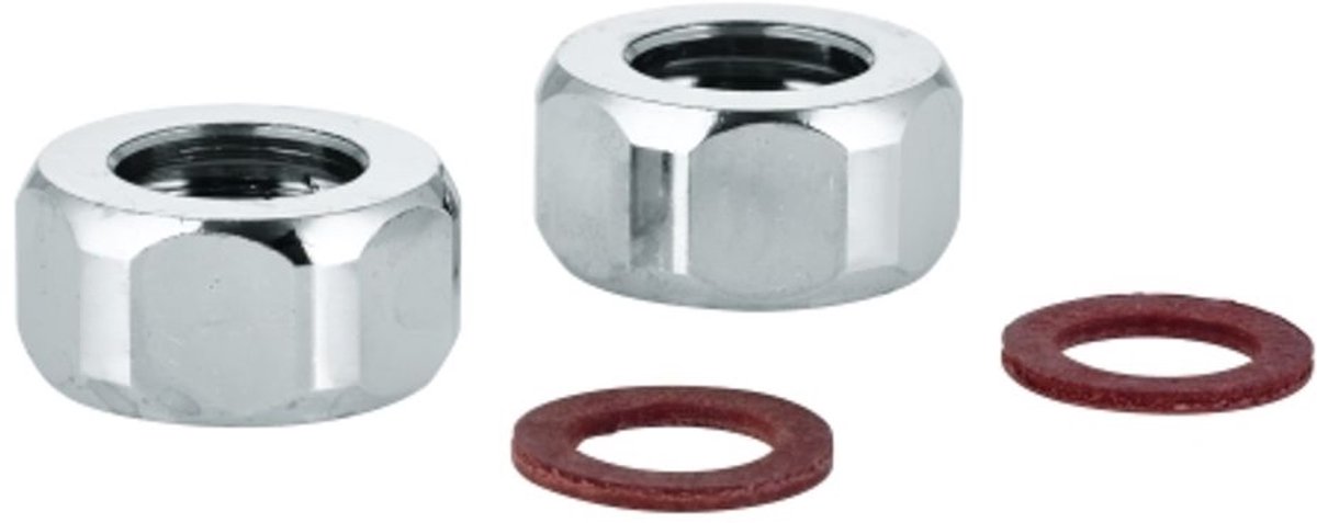 GROHE Aansluitmoer 12902 1/2\"x14,5 2 stuks chroom, 1290200M