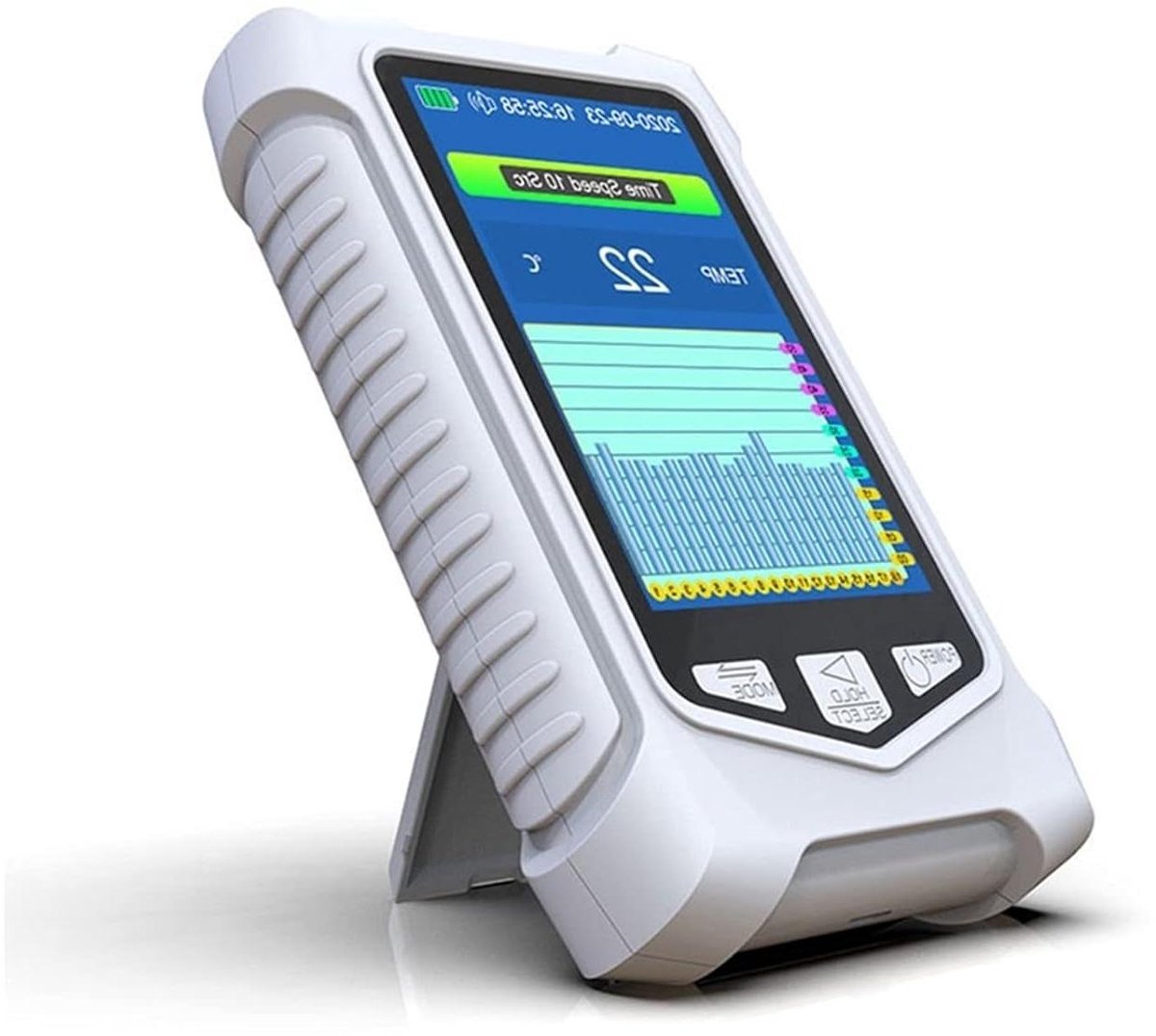 Luchtkwaliteitsdetector - Ozon Meter Gasdetector - Lucht Kwaliteit Meten - 3.5 Inch LCD Scherm - 130x80x30MM - Wit