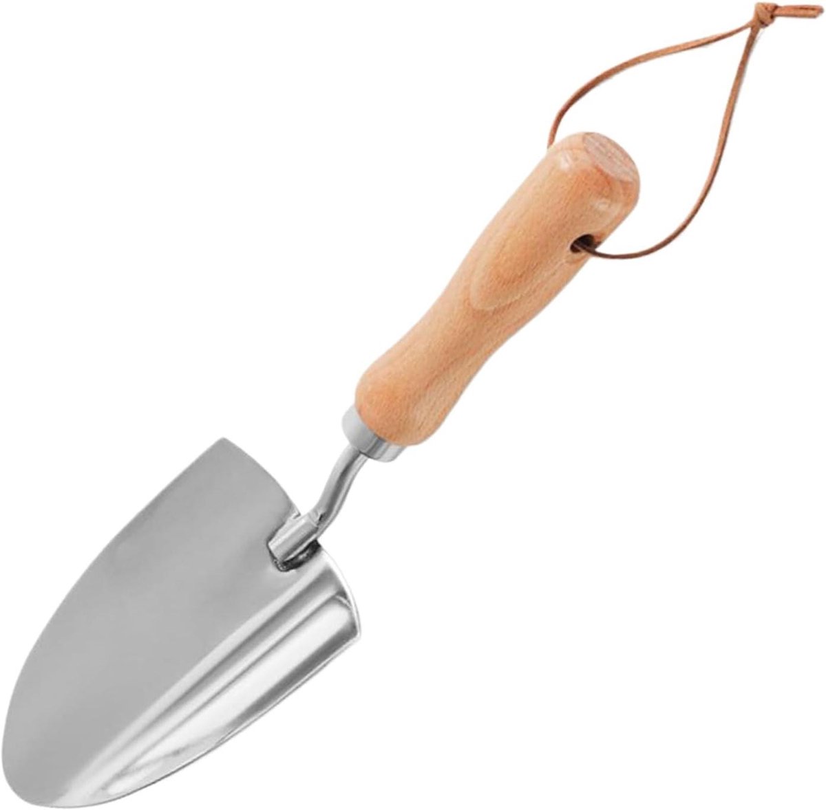 Tuin Schop - Handtroffel RVS - Grond Beheer - Ergonomisch Handvat - 33 x 12 cm - Zilver