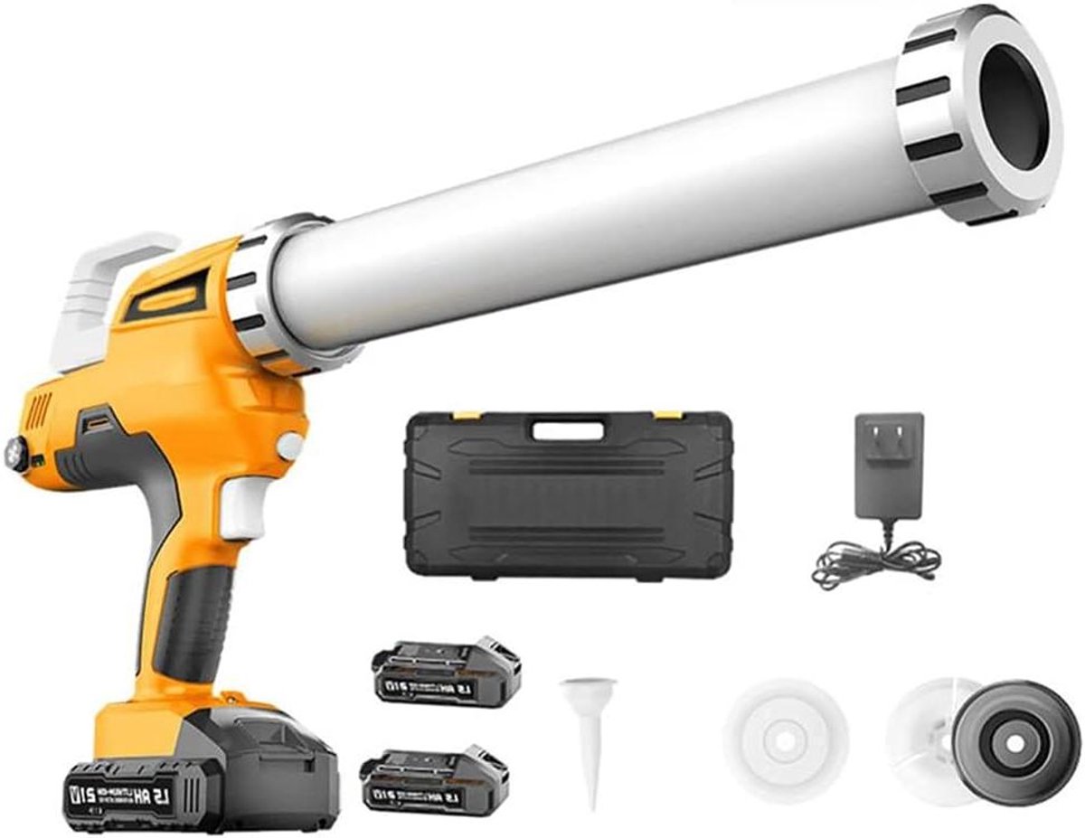 Elektrisch Kitpistool - Accu Kitspuit - Kit aanbrengen - Variabele Snelheid - 600ml Capaciteit - Zwart