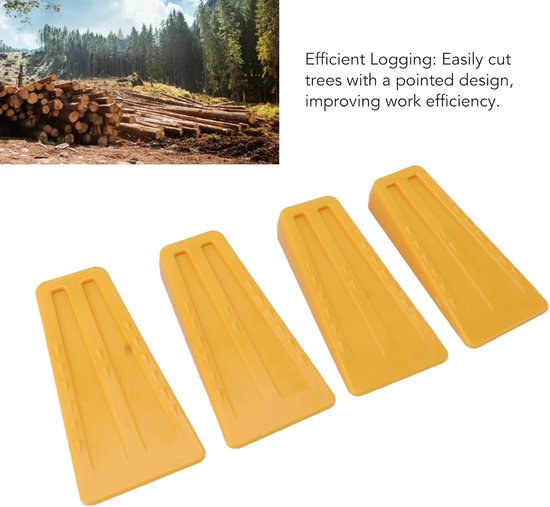 Kettingzaag Wiggen - Houtkap Hulpmiddelen - Veilig Bomen Kappen - Duurzaam Kunststof - 5.5 Inch - Oranje — afbeelding 5