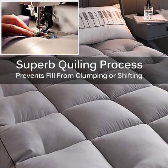 Futon Matras - Vloermatras Oprolbaar - Comfortabel Slapen - Ergonomisch Ontwerp - 120x200 cm - Grijs — afbeelding 5