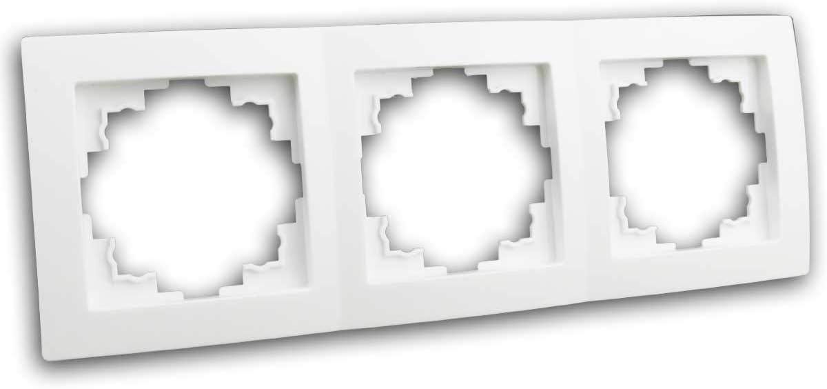 Afdekramen - Frames Schakelaarranden - Wandafwerking - Mat Wit Design - 10 stuks - Wit