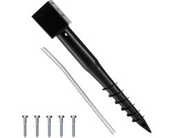 LADECH Premium No Dig Grondanker - DIY Schroef in Stake - 61 cm - Past op standaard 4x4 palen - Geweldig voor brievenbus en hekpalen (set van 1)