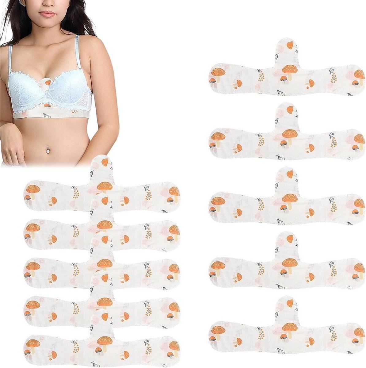 Zweetpads - Borstbeschermers - Actief Blijven - Snel Absorberend - 10 Stuks - Wit