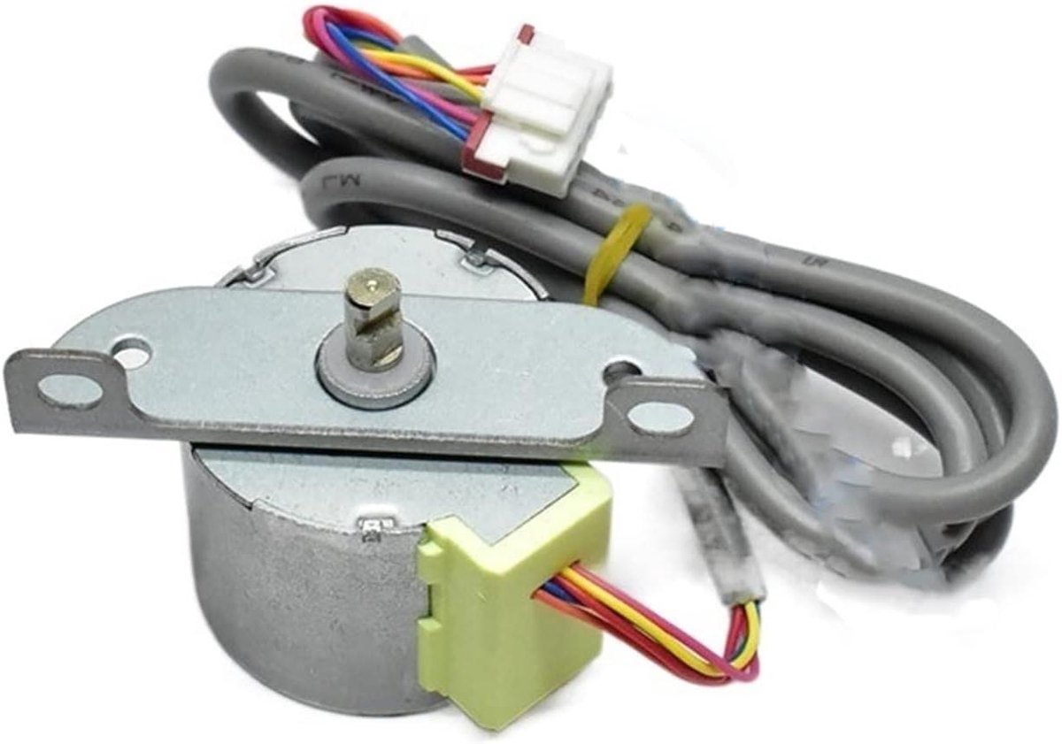 Stappenmotor - Mini motor - Airco onderdelen - Hoge temperaturen - 12V DC - Zilverkleurig
