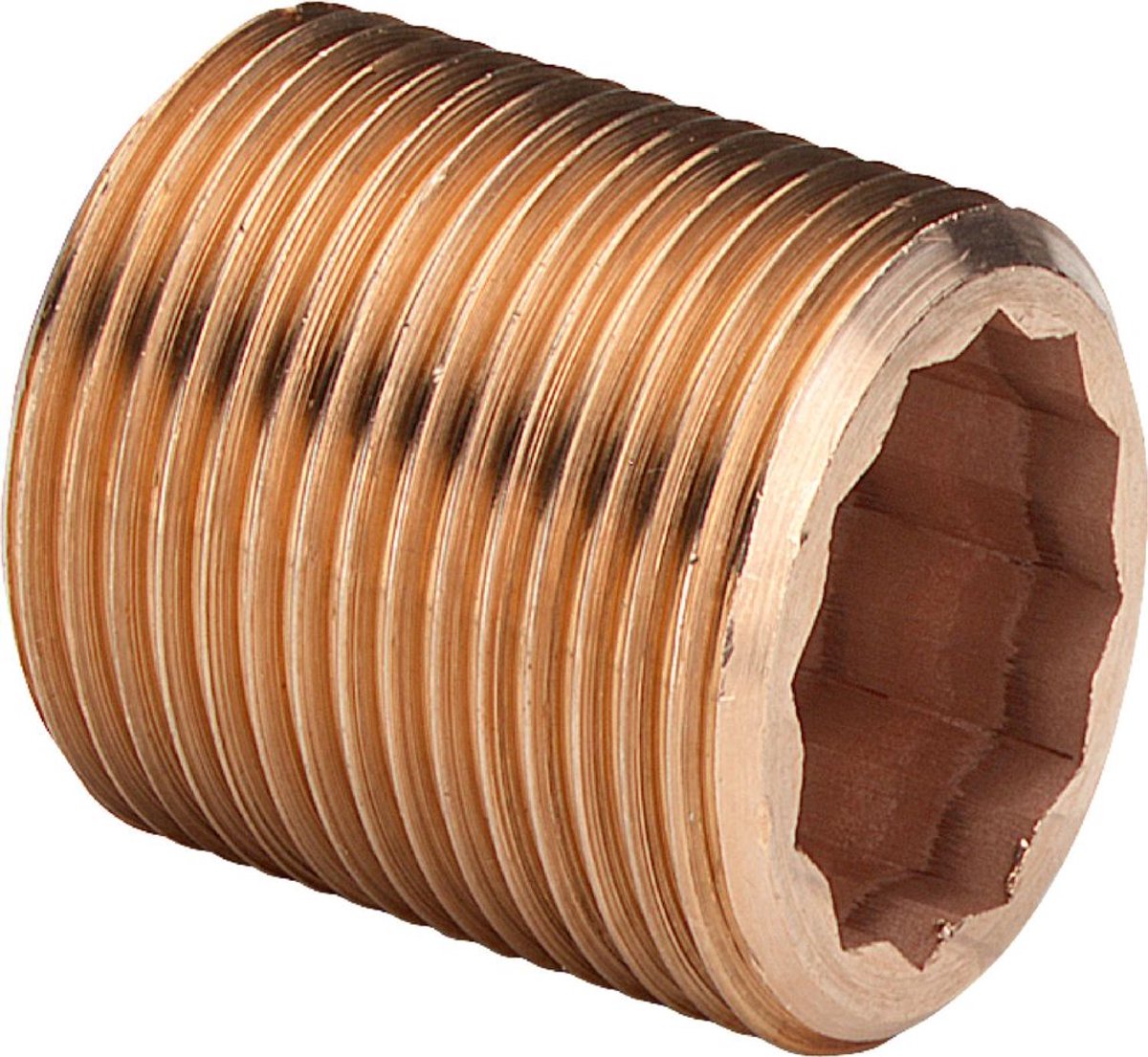 Viega Lange nippel, G 1, L 40 rood koper of siliciumbrons Model 3535, 319250