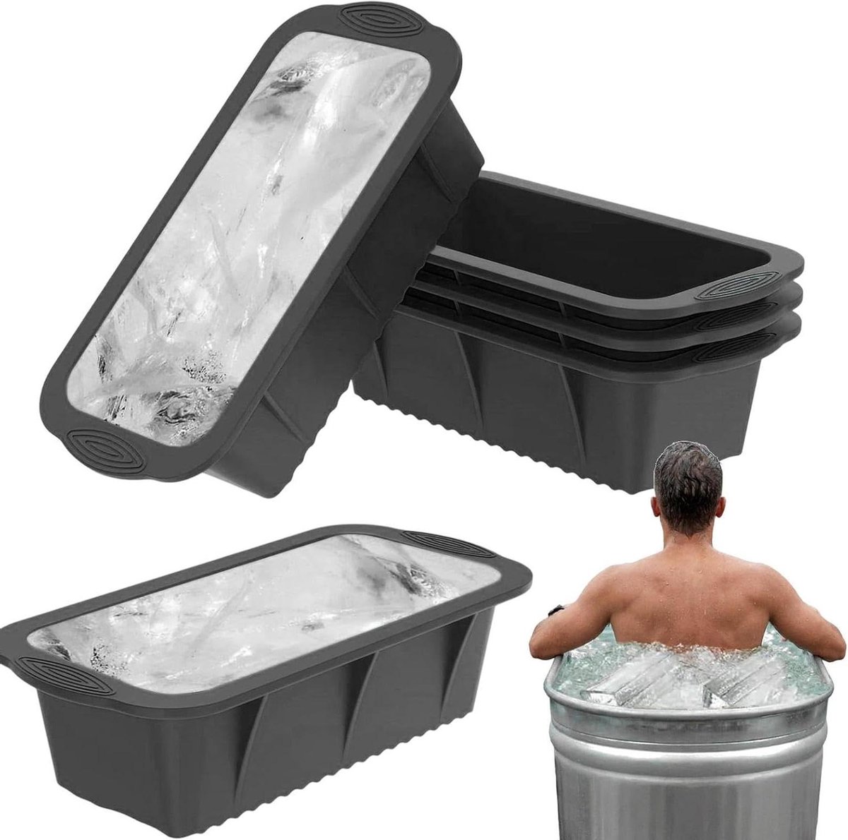 IJsblokvorm | koude diepvriescontainers, 25 cm ijsblokjesbak - voor thuis, keuken, restaurant, buiten, camping, picknick, feest