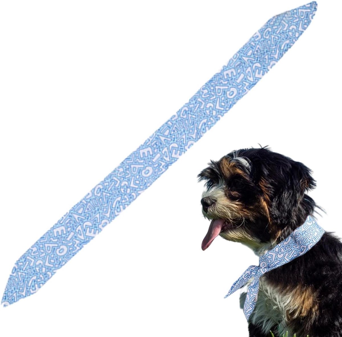 Koelende bandana hond - Honden sjaal - Hitte verlichten - Herbruikbaar en wasbaar - Maat S - Blauw