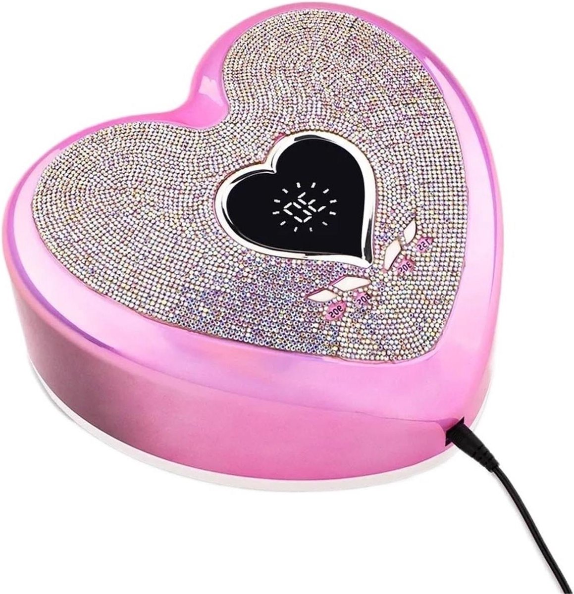Nagellamp - UV LED lamp - Nagels Uitharden - Hartvormig Design - 96W - Met Strass