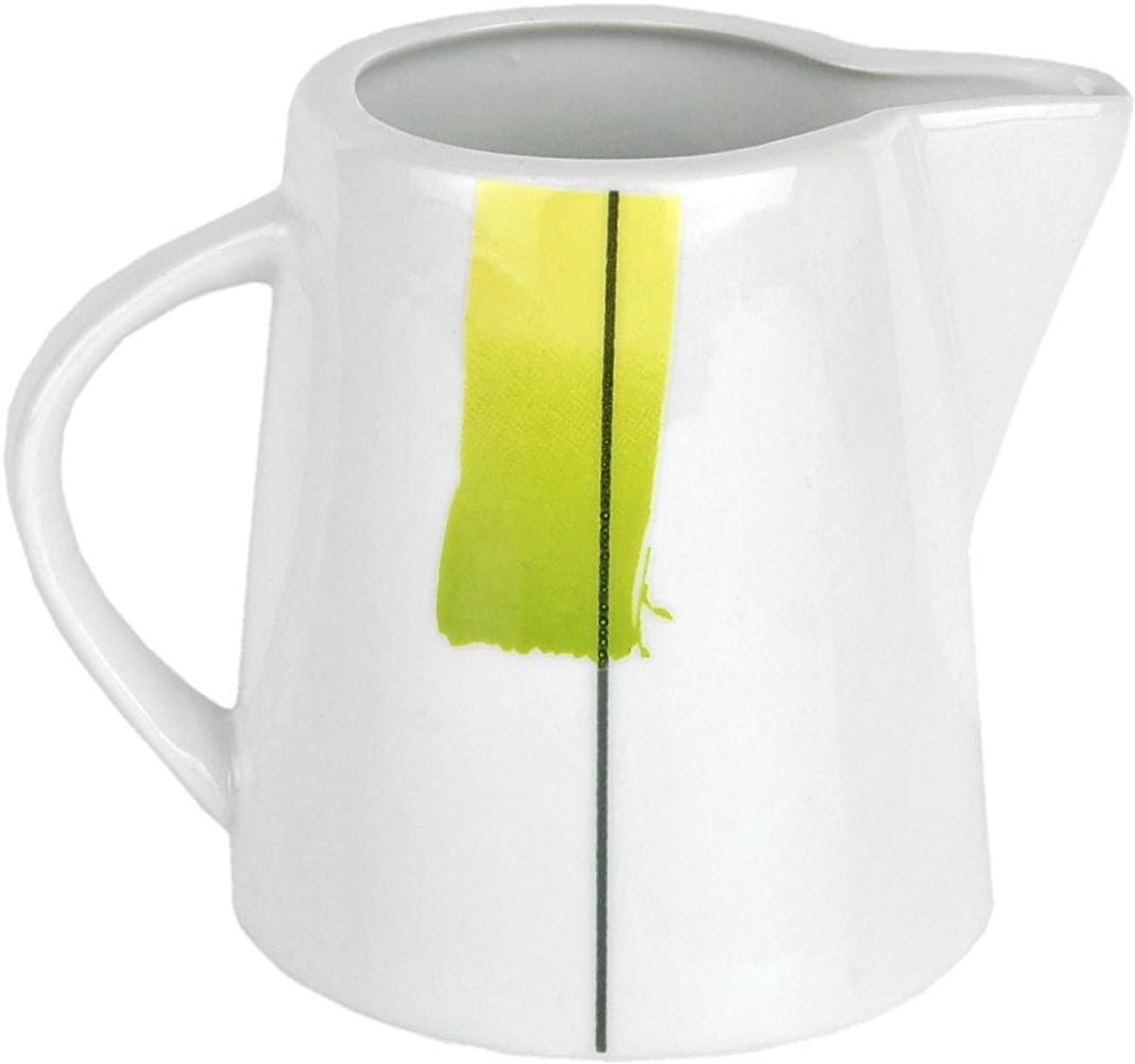 Melkkannetje - Gieter - Koffie Serveren - Vaatwasserbestendig - 220 ml - Wit met accent