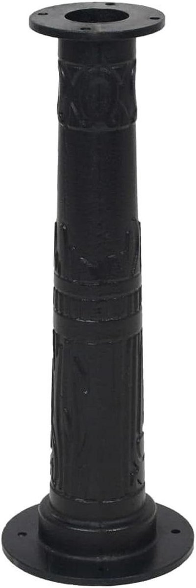 Handmatige pomp houder - Gietijzeren standaard - Tuin irrigatie - Verhoogt pompcomfort - 67 cm hoogte - Zwart