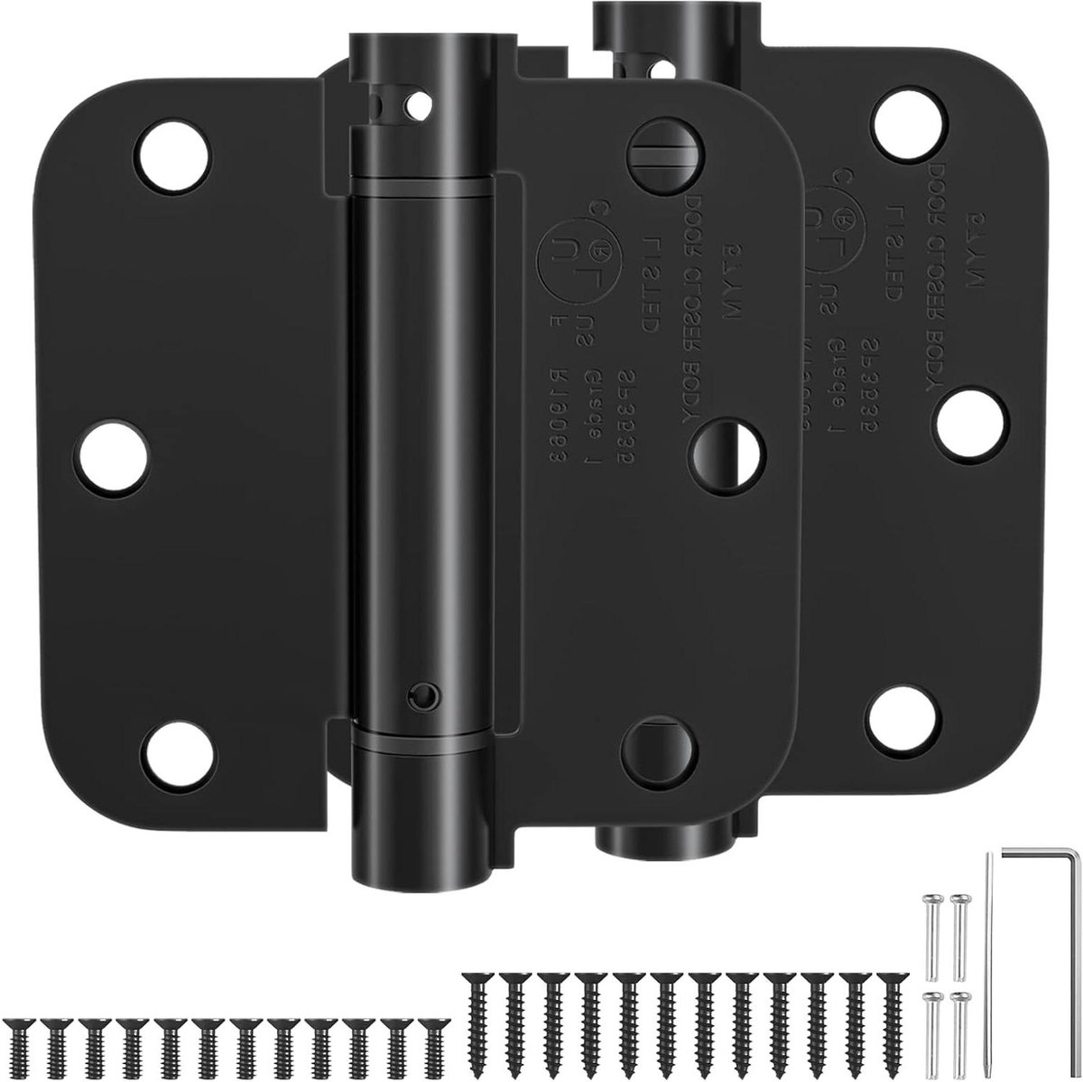 Zelfsluitende Scharnieren - Veer Scharnieren - Automatisch Sluiten - Verstelbare Spanning - 35 Inch - Mat Zwart